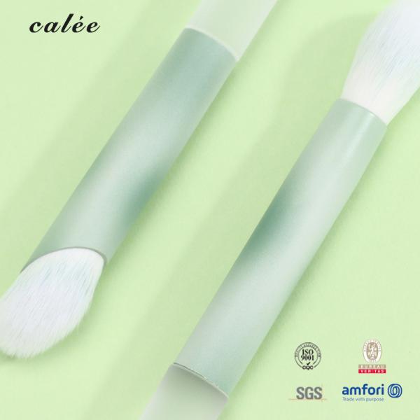3pcs escova de maquiagem de olhos personalizado cabelo sintético e manuseio de plástico caixa de embalagem de PVC