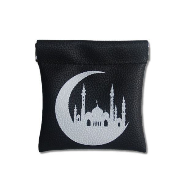 Compact Leather Coin Purse for Muslim Customized Color Genuine Leather Material