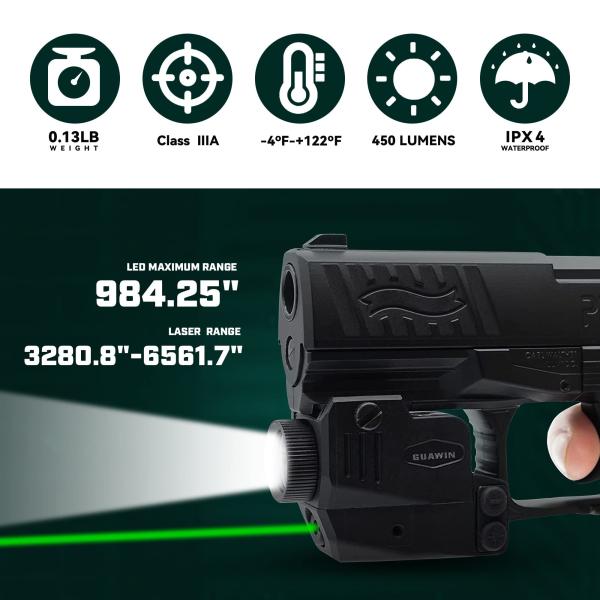 Vista clara verde do laser da montagem 650nm de Picatinny dos acessórios da caça da espingarda Ipx4