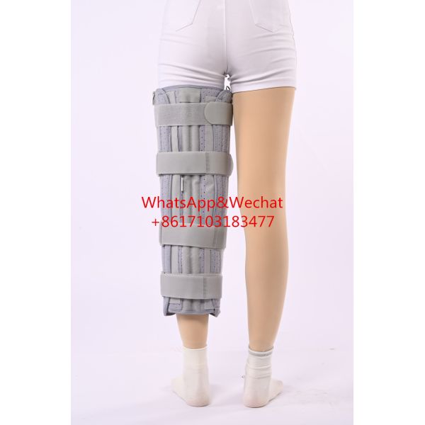 Orthopedic and Rehabilitation Adjustable Tri-Penel Knee Immobilizer with 4 Aluminum Bars