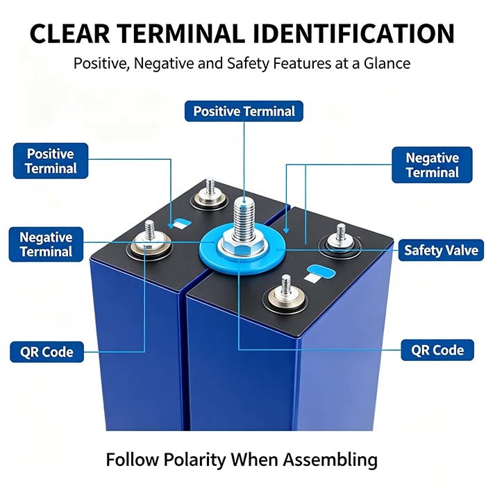 100Ah 3.2V CATL Lifepo4 Prismatic Lithium Battery, Explosion‑Proof Safety Valve Cell DIY Battery Pack Assembly