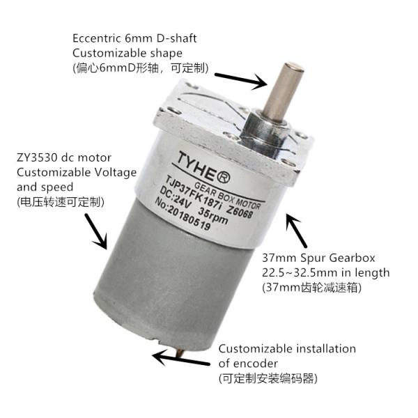 Customizable 12v 5 volt 1300rpm 24v 100rpm 80rpm 1 rpm 10 rpm 5w 3w 20kgcm 1.5nm dc spur gear motor for auto fish feeder