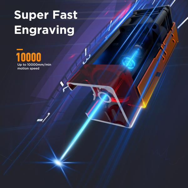Leather Acrylic Desktop Laser Engraving Machine 6W FCC Certified Diode Laser Engraver