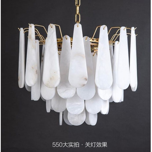 Modern Minimalist Alabaster Chandelier Living Room Chandeliers Light Luxury Villa Dining Room Bedroom Decorative Pendant Lamp