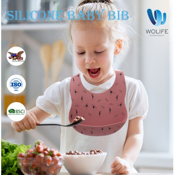 Convenient Medical Grade Food Silicone SGS Milk Feeding Bibs