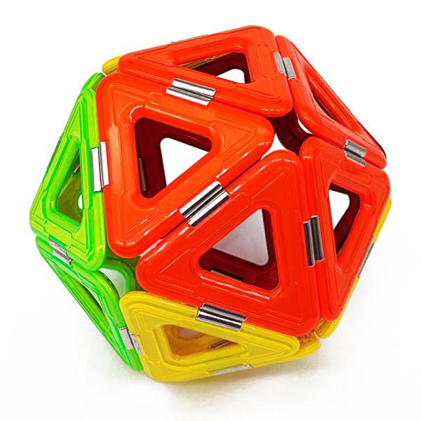 Geometric Intelligent Magnetic Building Tiles Set Color Window Educational Kit