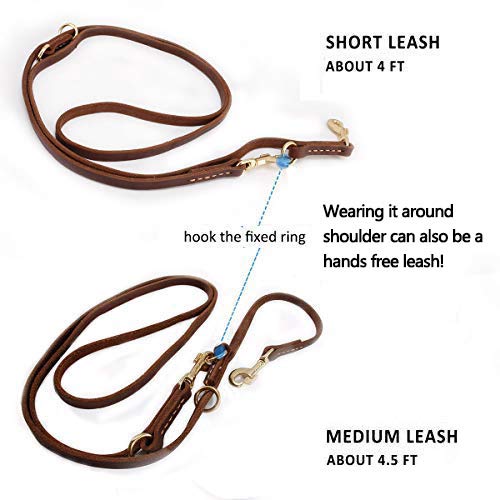 Genuine Leather Dog Training Lead For All Breeds