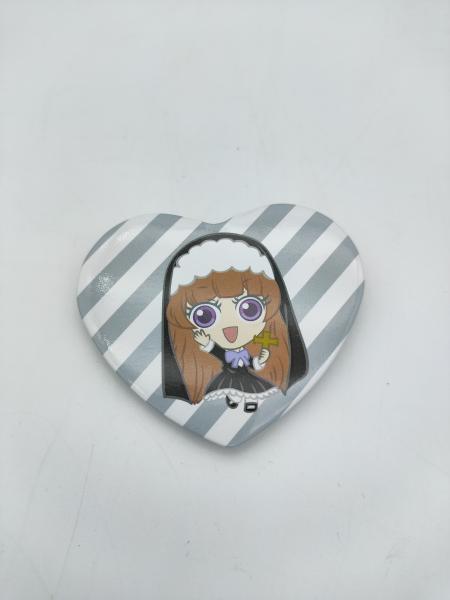 Safty Promotional Metal Pin Badges Heart Cool Girl Pneumatic Pressure Processing