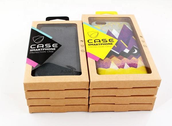 Custom Made Kraft Paper Packaging Boxes / Phone Brown Kraft Gift Boxes