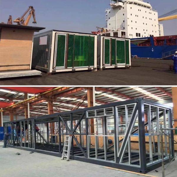 Villa 12 X 3 X 3m Modular Prefabricated House Light Steel Structure Energy Efficiency