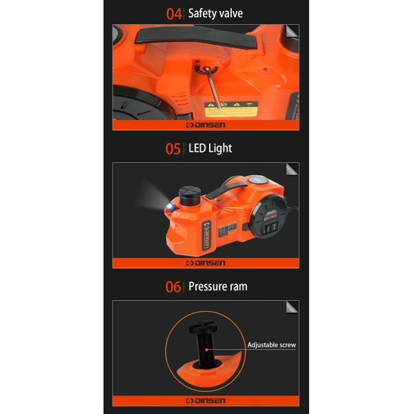 автомобиль Джек цифрового метра электрический гидравлический, 15A цилиндрический гидравлический Джек