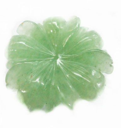 Blue / Green / Purple Flower Craft Colored Semi Precious Gemstones Carving Jewellery