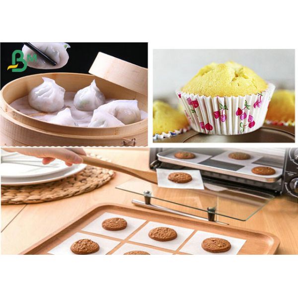 Одобренное УПРАВЛЕНИЕ ПО САНИТАРНОМУ НАДЗОРУ ЗА КАЧЕСТВОМ ПИЩЕВЫХ ПРОДУКТОВ И МЕДИКАМЕНТОВ 31 ГСМ белое испечет упаковку крена качества еды бумажную для нагревая еды