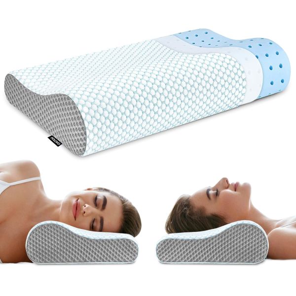 60 Fabric Count Ergonomic Memory Foam Neck Pillow for Neck and Shoulder Pain Relief