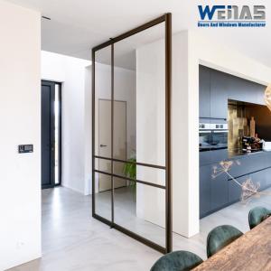 Heavy Duty Interior Tempered Aluminium Glass Pivot Front Doors For City Building