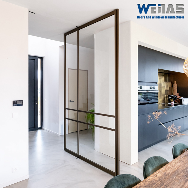Heavy Duty Interior Tempered Aluminium Glass Pivot Front Doors For City Building
