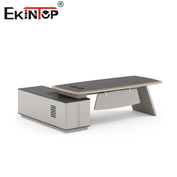 L-shaped Office Desk with Storage Cabinet Modern Design Bespoke Desk