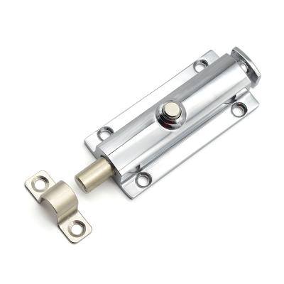 Fechamento liga de zinco 83.5x30.6mm da trava da mola do botão, trava Lockable do parafuso de corrediça para o protetor Against Theft
