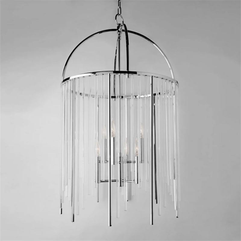 Customized Design Adjustable Height Brass Crystal Chandelier with 50000 Hours Lifespan LED Pendant Lights