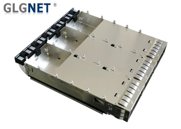 Durable QSFP28 Cage 3 Ports Heat Sink Light Pipes Mated With 100G Optical Transceiver