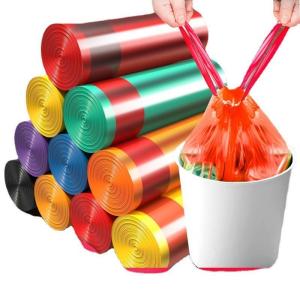 HDPE Custom Logo Printing Garbage Bags With Drawstring For Interleaved (ГДПЭ) - печатные мешки для мусора с проволокой для переплетания