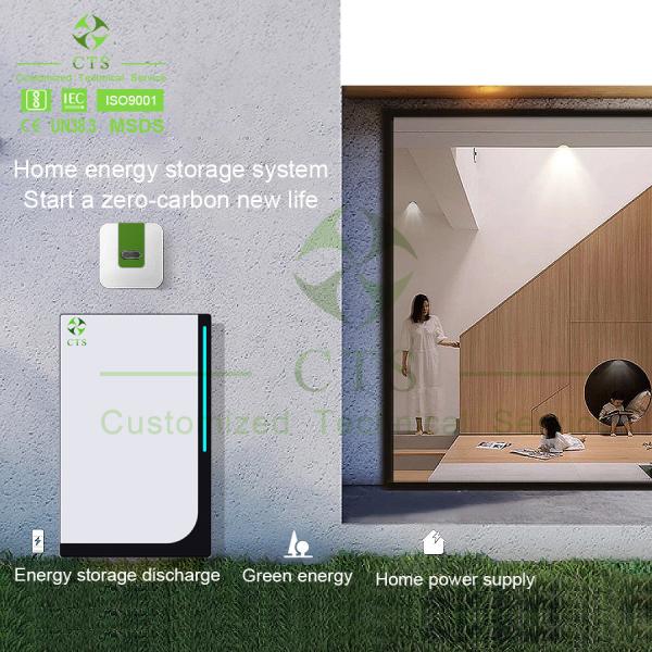 Lítio fixado na parede Ion Battery 5kw 10kw 48v 100ah 200ah de CTS Lifepo4 para a casa