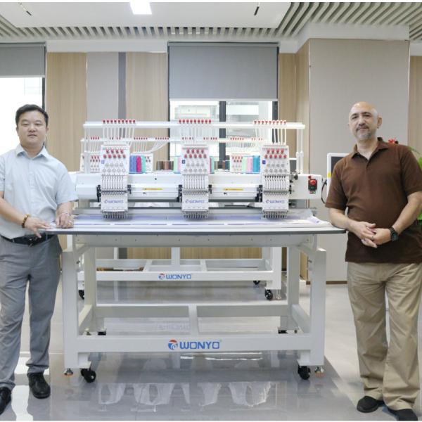 Industrial 3Head Computerized and Magnetic Embroidery Machine for Caps and T Shirts; Bags