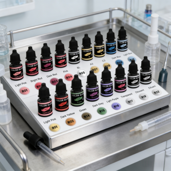 Dental Resin Stains UV-curable dental staining liquid Stain And Glaze providing excellent flow properties and smooth finish