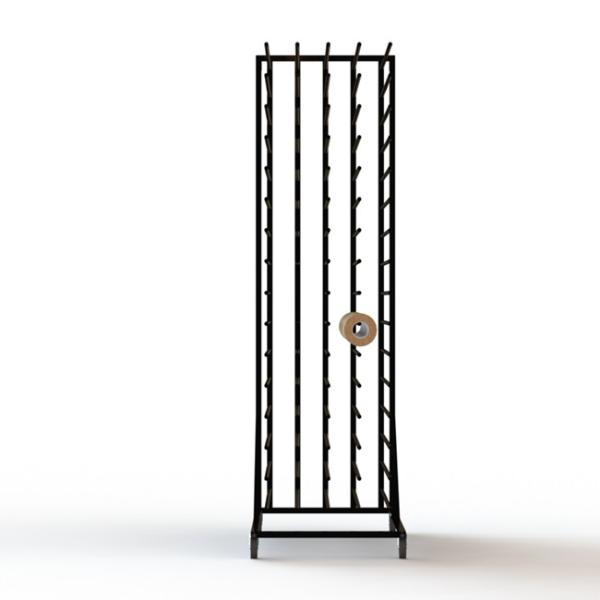 75 Roller Floor Standing Rack With 5 Columns Upright Pole