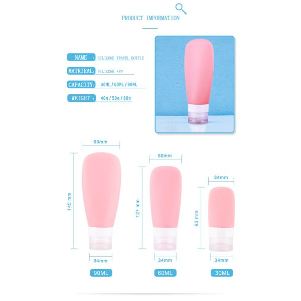 Multicolor бутылки шампуня и проводника перемещения силикона 30ML