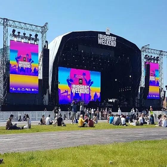High Quality P3.91 P4.81 Rental Stage Led Screen Waterproof Outdoor Led Video Wall Full Color Stage Background Led Stage Screen
