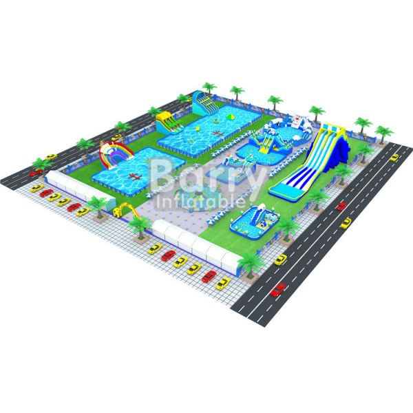 Гигантский раздувной построитель Барри парка грунтовой воды земли парка атракционов