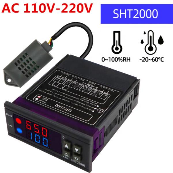 Digital Temperature Humidity Controller Thermometer Hygrometer SHT2000 AC110V  220V