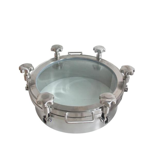 0.5Bar Stainless Steel Manhole Cover Pressure Round Manway Tank Door For Wine - Processing