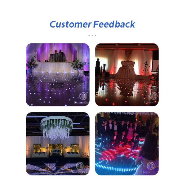50000 Hours Working Time Digital LED RGB 3in1 Video Danced Floor for Wedding Ceremony
