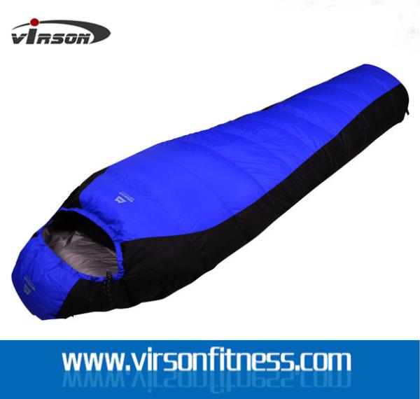 wholesale Ultralight Mummy portable Outdoor Camping Duck Down Sleeping Bag With Waterpoof Ripstop Fabric for adults