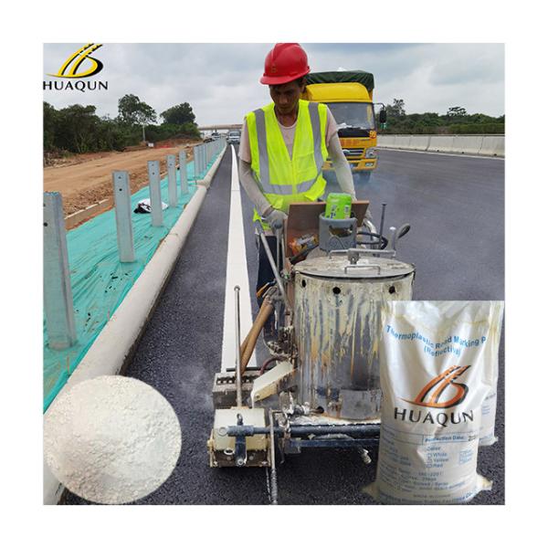 Peinture réfléchissante pour la route routière à 10% de perles de verre mixtes Peinture thermoplastique à fusion chaude pour la marquage routière