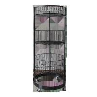Altura negra del cilindro 497m m Dia Grocery Display Rack 1080m m del metal