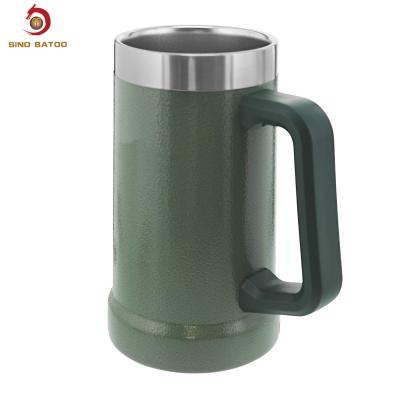 Caneca de cerveja isolada de aço inoxidável do aperto grande de FDA 24oz