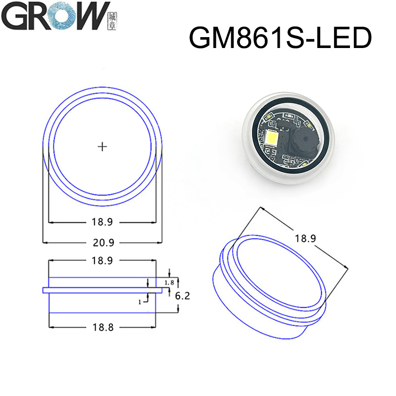 GROW GM861S-LED Белое освещение DC3.3V Модуль штрих-кода USB/UART Интерфейс Qr-код Сканер штрих-кода Для Arduino Windows
