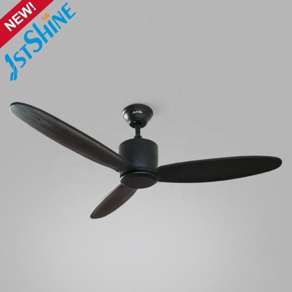 Timer e Inglês Operando 3 lâminas de madeira DC motor ventilador de teto com controle remoto