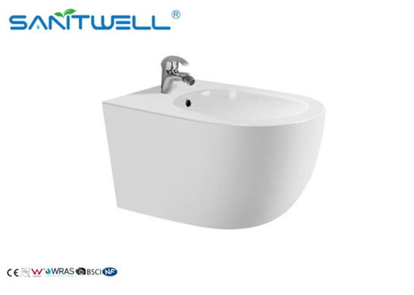 Bathroom Wc White Wall Hung Bidet 520*370*305 mm size , Floor mounted bidet