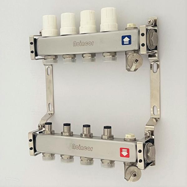 ZZ18155 PEX Radiant Floor Heating Stainless Steel Manifold Set , Underfloor Heating Manifolds Stainless Steel Manifold