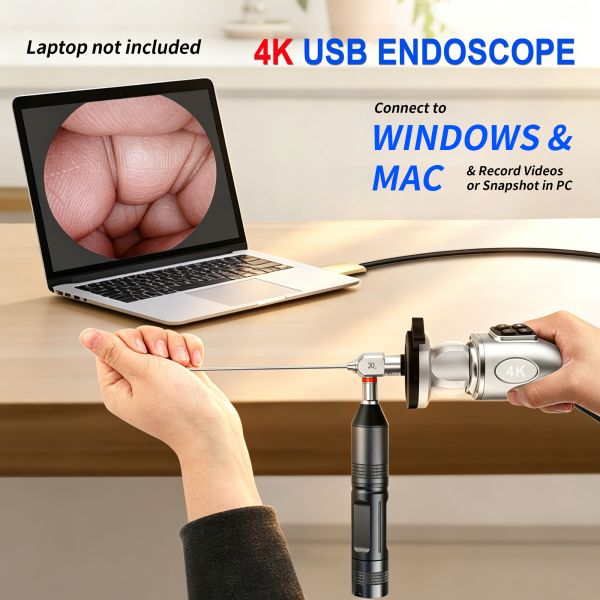 LN-S355 4K Digital USB3.0 Endoscope Camera Handle CMOS with Shortcut Buttons Plug and Play for PC Laptop
