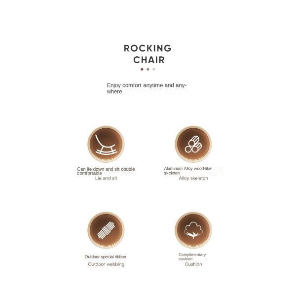 Water Proof PE Rattan Lounge Relax Rocking Chair For Balcony