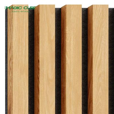 Customizable Design Wooden Vertical Slat Wall For Office Building Redesign