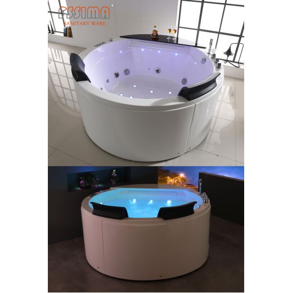 Freestanding круглая ванна водоворота с двигателями плавает джакузи 1700MM спа