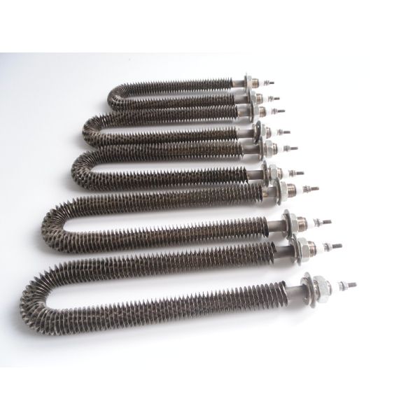 Stainless Steel Electric Finned Tubular Heater For Drying / Heat Treating