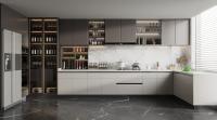 Modern Kitchen Melamine Cabinets Customized Cabinetry Sets Hotel Renovations