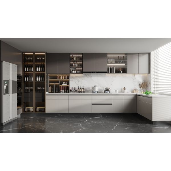 シェイカー 染色した完成品 キャビネット 漆器 壁画 吊り台所のキャビネット